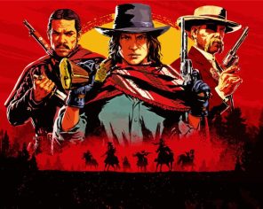 Red Dead Redemption Characters paint by numbers