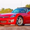 Red Saturn Sky paint by numbers