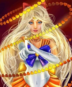 Sailor Venus Character Art paint by numbers
