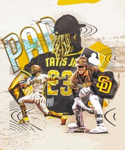 San Diego Padres Team Art paint by numbers