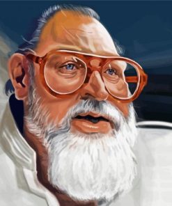 Sergio Leone Caricature paint by numbers