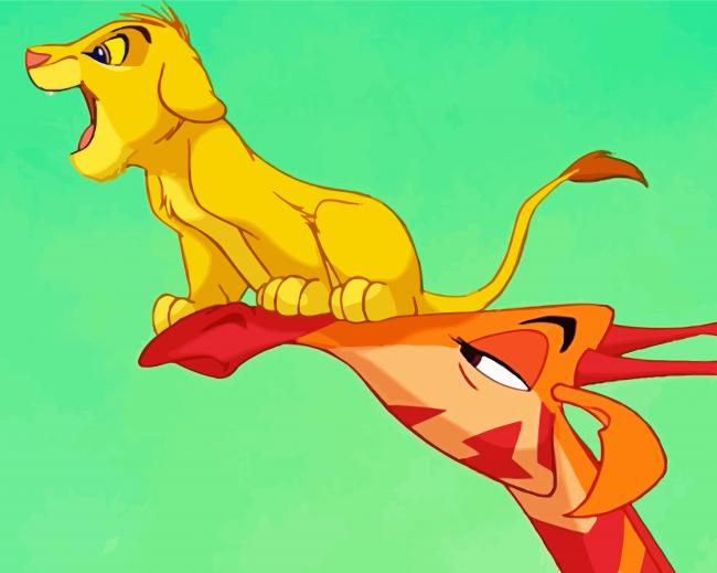 Simba And Giraff Lion King paint by numbers