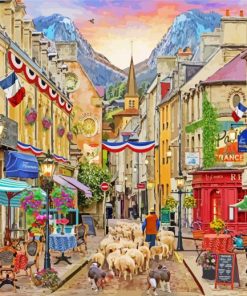 The French Village paint by numbers