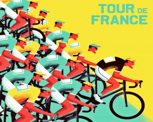 Tour de France Poster paint by numbers