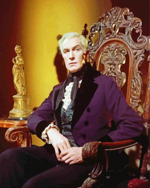 Vincent Price House Of Usher paint by number