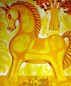 Yellow Horse Art paint by number