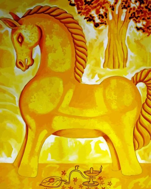 Yellow Horse Art paint by number