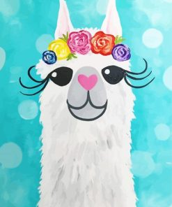 Adorable Llama paint by numbers