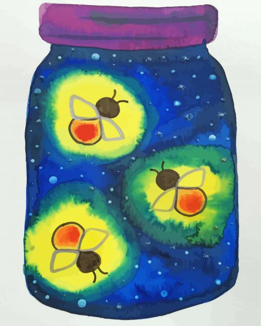 Aesthetic Fireflies paint by numbers
