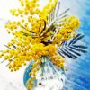 Aesthetic Wattle In Vase paint by numbers