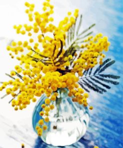 Aesthetic Wattle In Vase paint by numbers