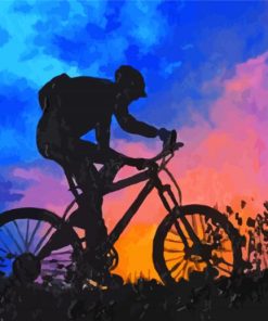 Aesthetic Mountain Biker Paint by numbers