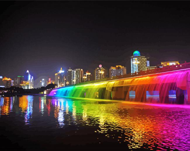 Aesthetic Nanning City Paint By Numbers