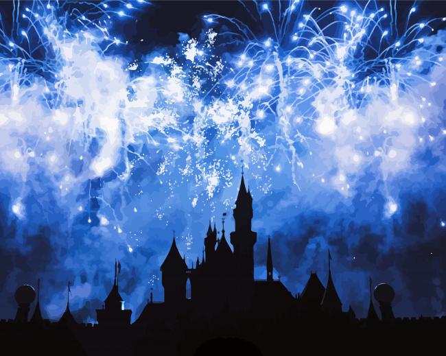 Disney Fireworks Characters Paint By Numbers - PBN Canvas