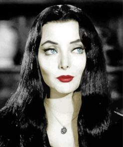 Aesthetic Morticia paint by numbers