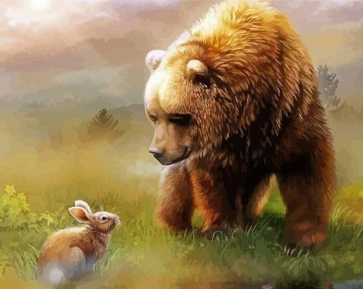 Brown Bear And Rabbit Paint by numbers