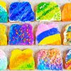 Colorful Toast Food paint by numbers