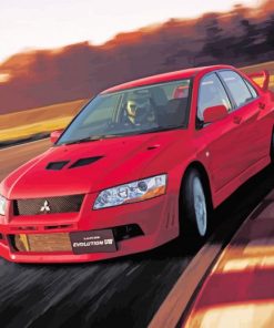 Cool Mitsubishi Evo paint by numbers