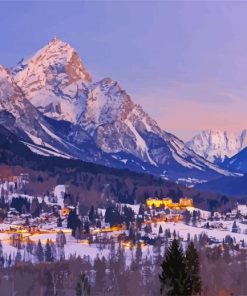 Cortina D Ampezzo Italy paint by numbers