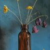 Dried Flower In Bottle paint by number