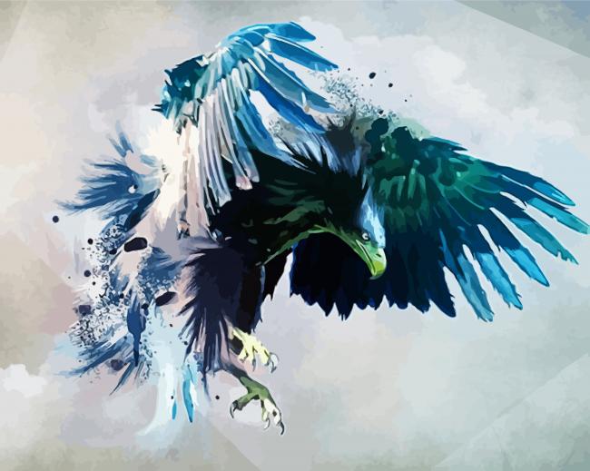 Eagle Artwork Abstract paint by number