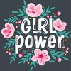 Floral Girl Power paint by numbers