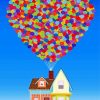 House Balloon Art Paint by numbers