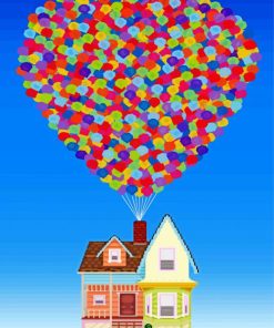 House Balloon Art Paint by numbers