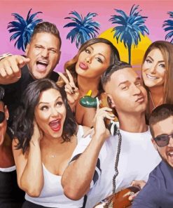 Jersey Shore Characters paint by numbers