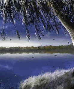 Lonely Willow Tree Art paint by numbers