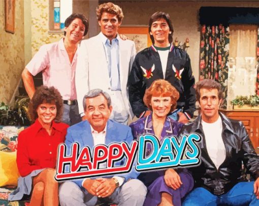 Happy Days Tv Show paint by numbers