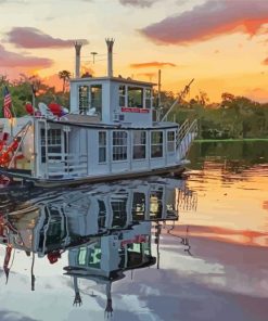 Paddle Wheel Boat paint by numbers