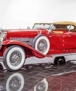 Red Duesenberg paint by numbers