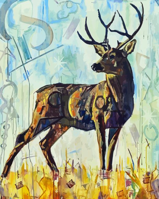 Abstract Deer Paint By Numbers