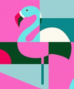 Abstract Flamingo Art Paint By Number