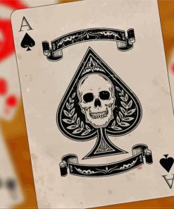 Ace Skull Card Paint By Numbers