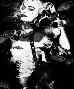 Aesthetic Black And White Harley Quinn Art Paint By Number