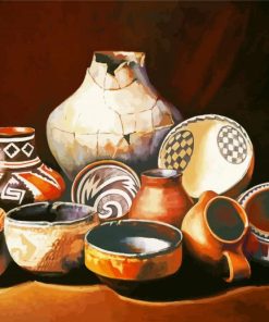 American Indian Pottery Art Paint By Numbers