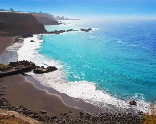 Beach Bollullo Tenerife Paint By Number