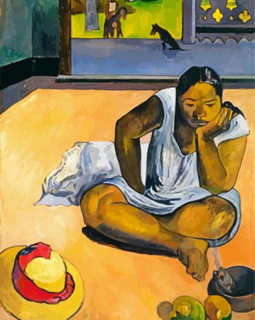 Brooding Woman Gauguin Paint By Numbers