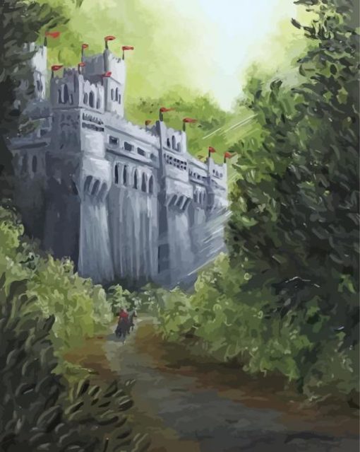 Castle In Forest Art Paint By Numbers