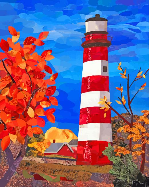 Chincoteague Lighthouse Art Paint By Number
