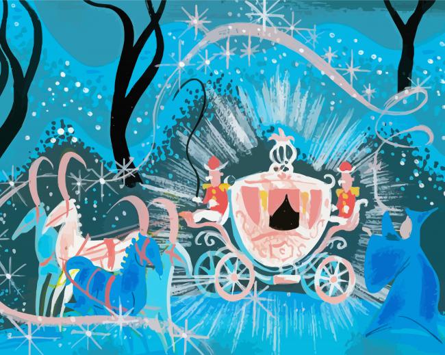 Cinderella Coach Mary Blair Paint By Numbers