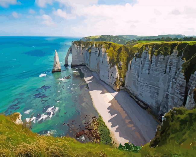 Cliffs Of Dover Etretat Paint By Numbers