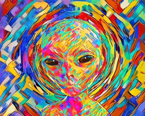 Colorful Abstract Alien Paint By Number