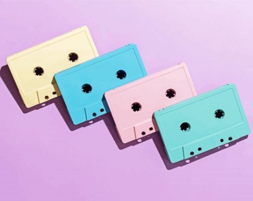 Colorful Cassette Tape Paint By Number