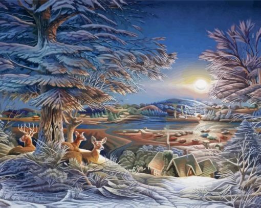 Evening On The Ice Terry Redlin Paint By Number