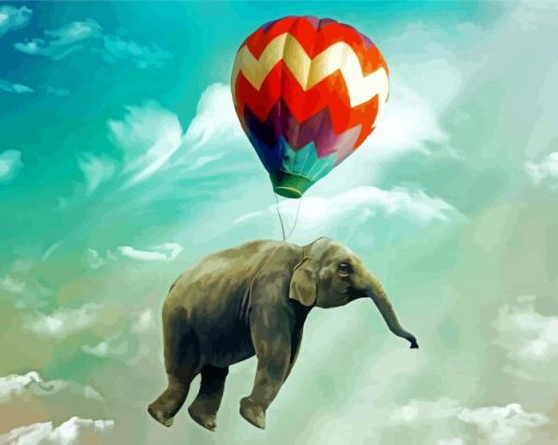 Flying Elephants Paint By Number