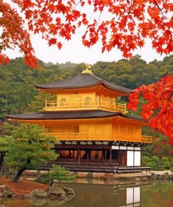 Golden Pavilion Kyoto Paint By Numbers