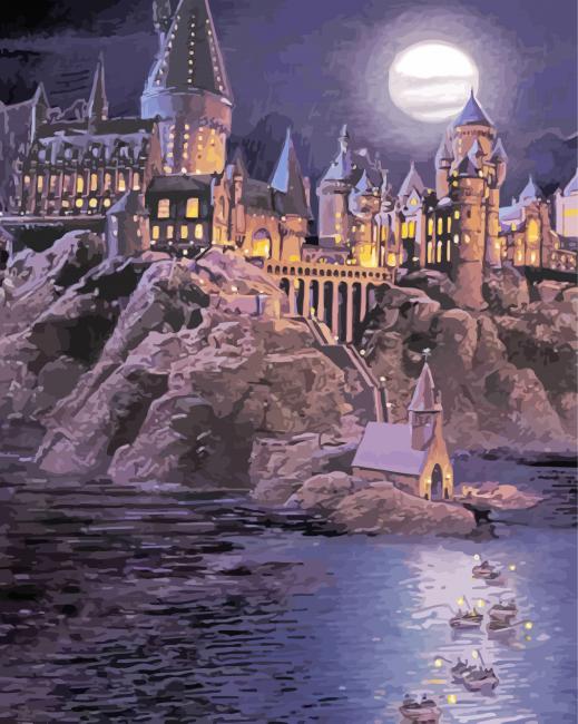 Hogwarts Castle Art - Paint By Numbers - Painting By Numbers